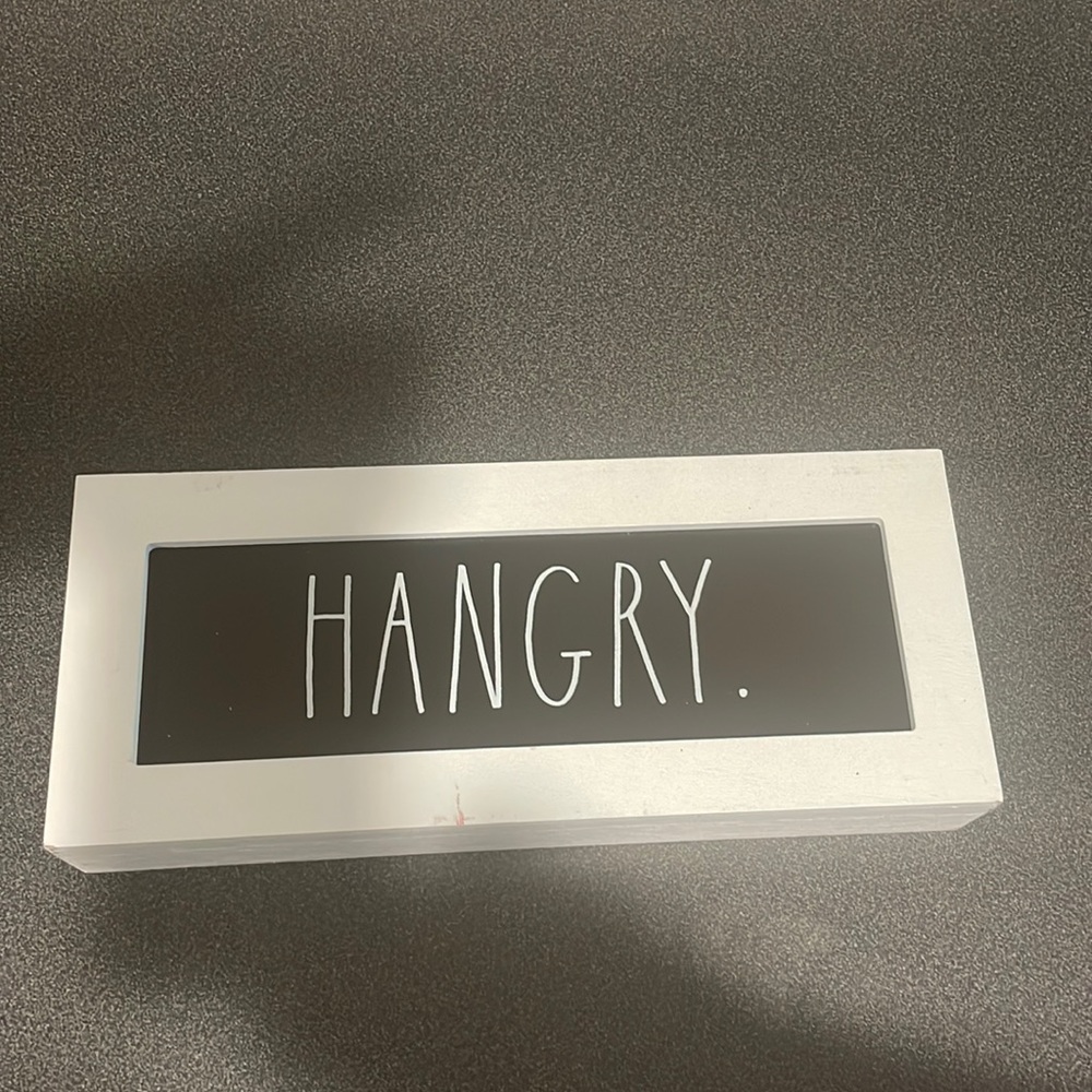 Rae dunn hangry sign